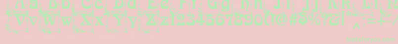 ArnoldBocklincInitialOne Font – Green Fonts on Pink Background