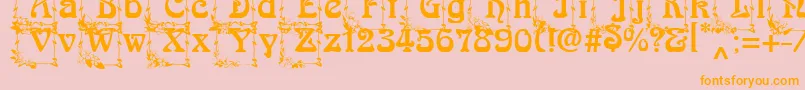 ArnoldBocklincInitialOne Font – Orange Fonts on Pink Background