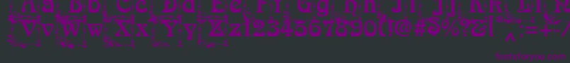 フォントArnoldBocklincInitialOne – 黒い背景に紫のフォント