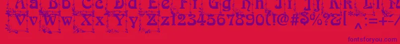 More about ArnoldBocklincInitialOne Font ArnoldBocklincInitialOne Font – Purple Fonts on Red Background