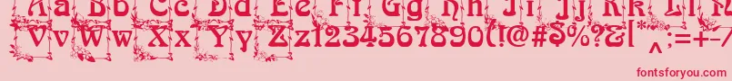 More about ArnoldBocklincInitialOne Font ArnoldBocklincInitialOne Font – Red Fonts on Pink Background