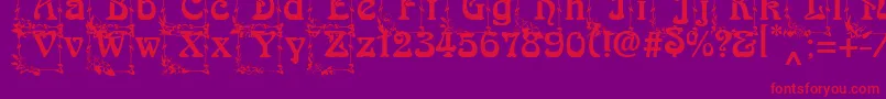 ArnoldBocklincInitialOne Font – Red Fonts on Purple Background