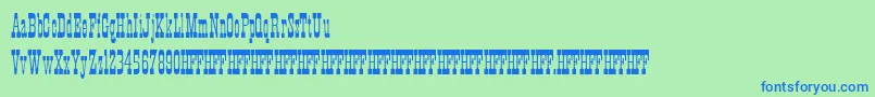 HffXmasHoedown-fontti – siniset fontit vihreällä taustalla