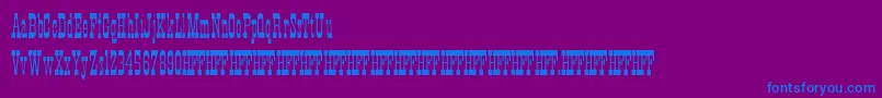 HffXmasHoedown-fontti – siniset fontit violetilla taustalla