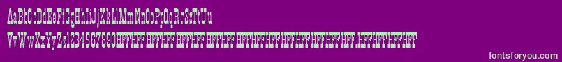 フォントHffXmasHoedown – 紫の背景に緑のフォント