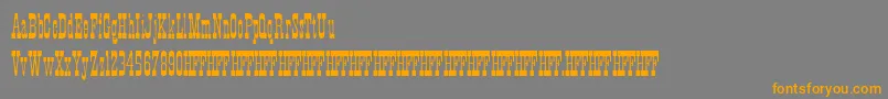 Шрифт HffXmasHoedown – оранжевые шрифты на сером фоне