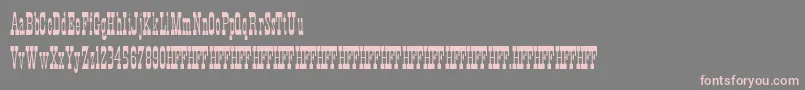 フォントHffXmasHoedown – 灰色の背景にピンクのフォント