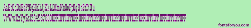 フォントHffXmasHoedown – 緑の背景に紫のフォント