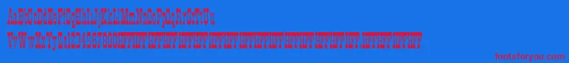 HffXmasHoedown Font – Red Fonts on Blue Background