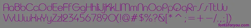 TauruslightNormal Font – Purple Fonts on Gray Background