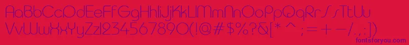 TauruslightNormal Font – Purple Fonts on Red Background