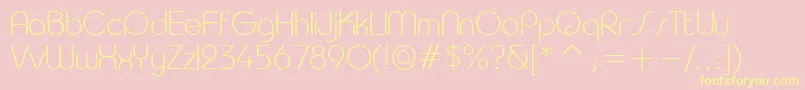 TauruslightNormal Font – Yellow Fonts on Pink Background