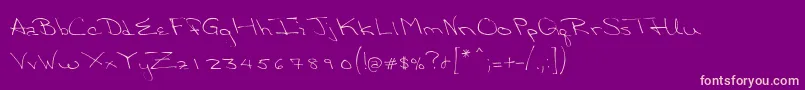 Victorias Font – Pink Fonts on Purple Background