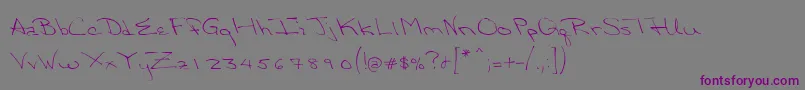 Victorias Font – Purple Fonts on Gray Background