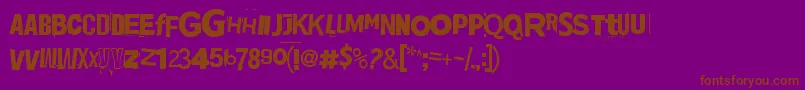 Jadefedga08 Font – Brown Fonts on Purple Background