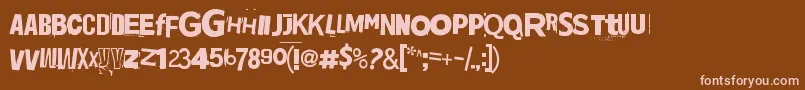 Jadefedga08 Font – Pink Fonts on Brown Background