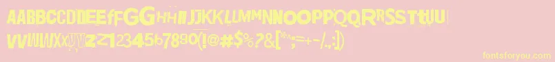 Jadefedga08 Font – Yellow Fonts on Pink Background