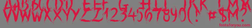 IntoTheWildDemoVersion Font – Red Fonts on Gray Background