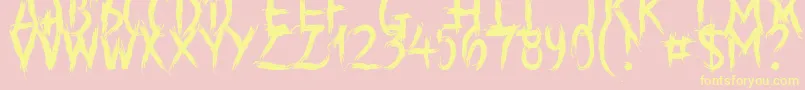 IntoTheWildDemoVersion Font – Yellow Fonts on Pink Background
