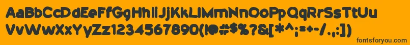 20thcenturyink Font – Black Fonts on Orange Background