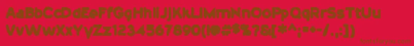 20thcenturyink Font – Brown Fonts on Red Background