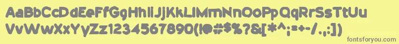 20thcenturyink Font – Gray Fonts on Yellow Background