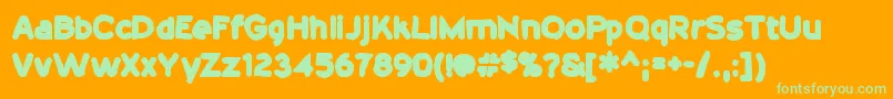 20thcenturyink Font – Green Fonts on Orange Background