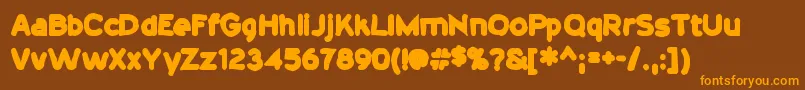 20thcenturyink Font – Orange Fonts on Brown Background