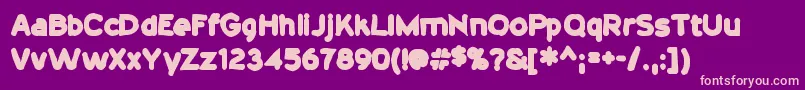 20thcenturyink Font – Pink Fonts on Purple Background