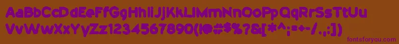 20thcenturyink Font – Purple Fonts on Brown Background