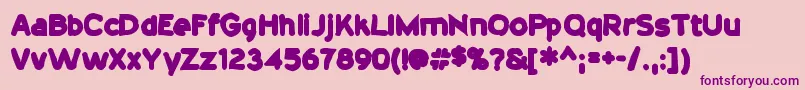 20thcenturyink Font – Purple Fonts on Pink Background