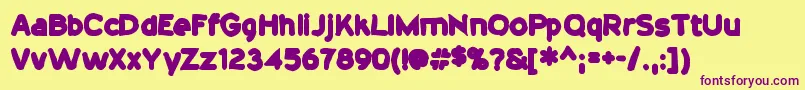 20thcenturyink Font – Purple Fonts on Yellow Background