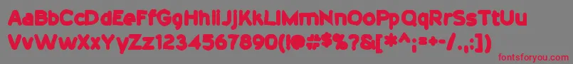 20thcenturyink Font – Red Fonts on Gray Background