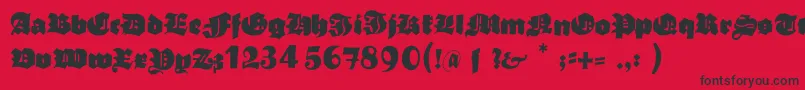 フォントTypoasisboldgothic – 赤い背景に黒い文字