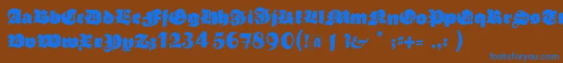 Typoasisboldgothic Font – Blue Fonts on Brown Background