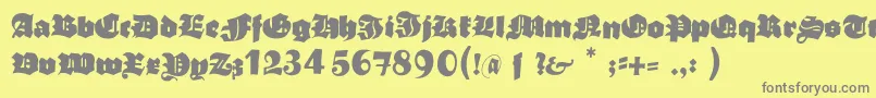Typoasisboldgothic Font – Gray Fonts on Yellow Background