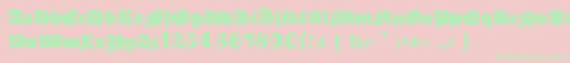 Typoasisboldgothic Font – Green Fonts on Pink Background