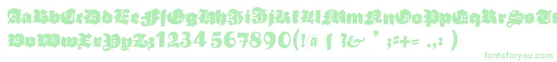 Police Typoasisboldgothic – polices vertes sur fond blanc
