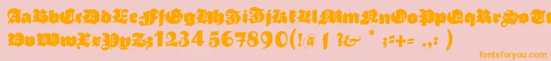 Typoasisboldgothic Font – Orange Fonts on Pink Background