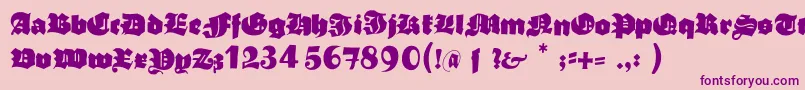Typoasisboldgothic Font – Purple Fonts on Pink Background