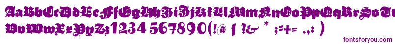 Typoasisboldgothic Font – Purple Fonts on White Background