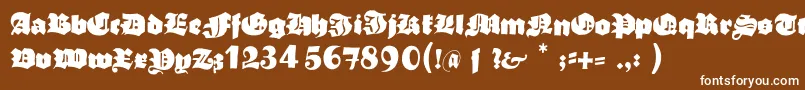 フォントTypoasisboldgothic – 茶色の背景に白い文字