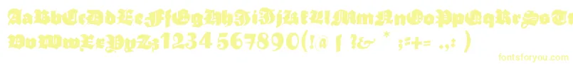 Typoasisboldgothic Font – Yellow Fonts on White Background