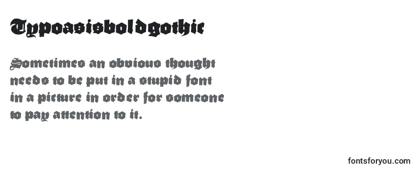 Schriftart Typoasisboldgothic