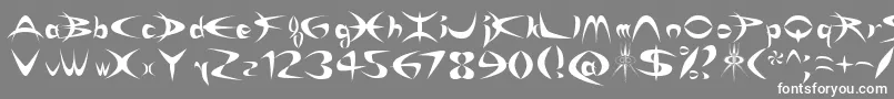 フォントRikyDepredadorNormal – 灰色の背景に白い文字