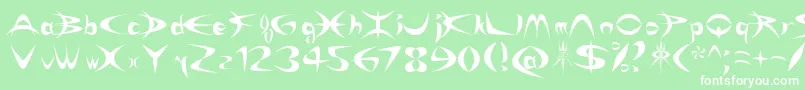 フォントRikyDepredadorNormal – 緑の背景に白い文字