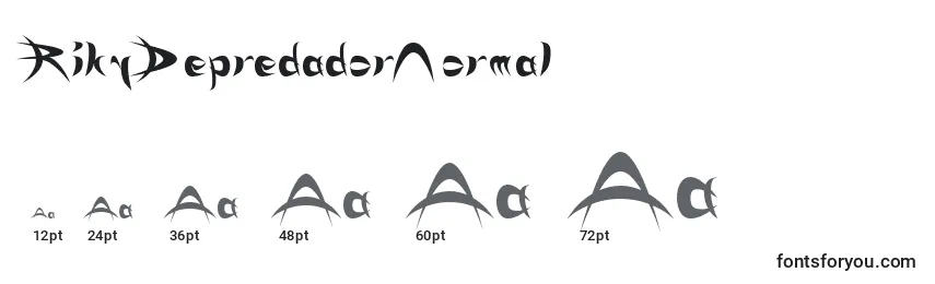Размеры шрифта RikyDepredadorNormal