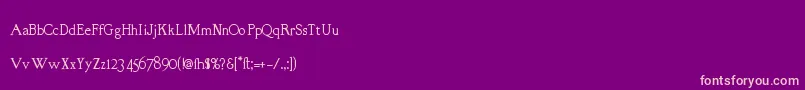 RmAlmanack Font – Pink Fonts on Purple Background