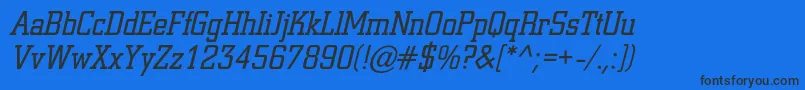 ColiseumcItalic Font – Black Fonts on Blue Background