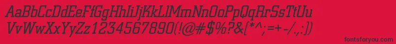 ColiseumcItalic Font – Black Fonts on Red Background